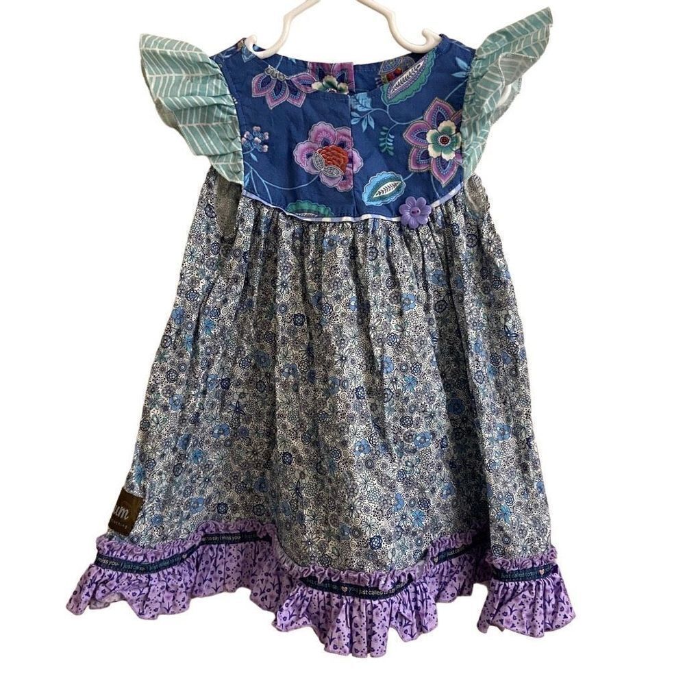 Platinum Matilda Jane Blue Floral Flutter Dress I Just Called to Say I Love You